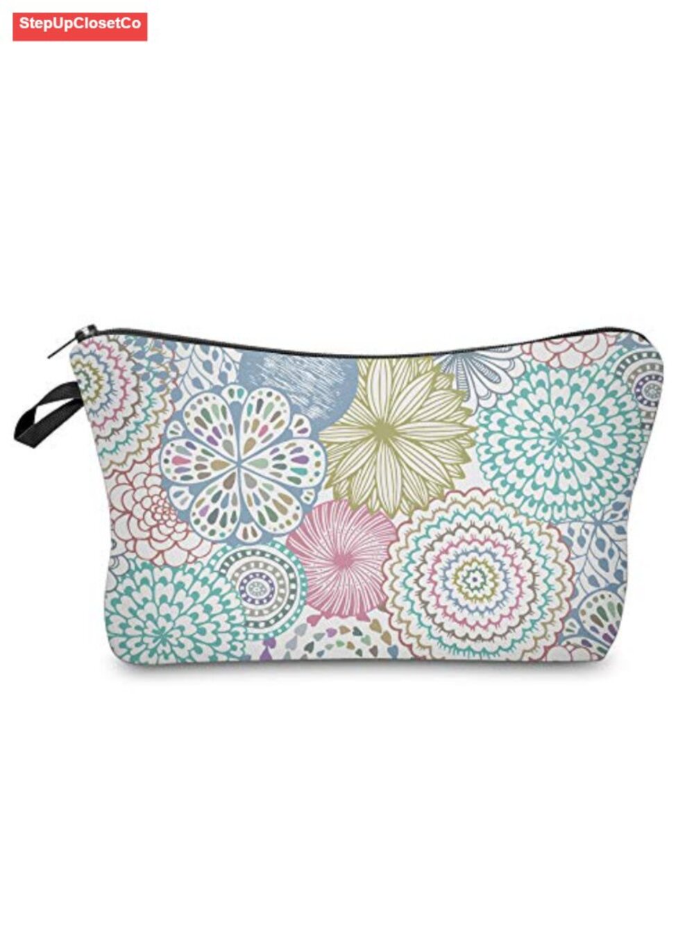 Waterproof Polyester Cosmetic Bag for Women Travel Toiletry Pouch Mandala
